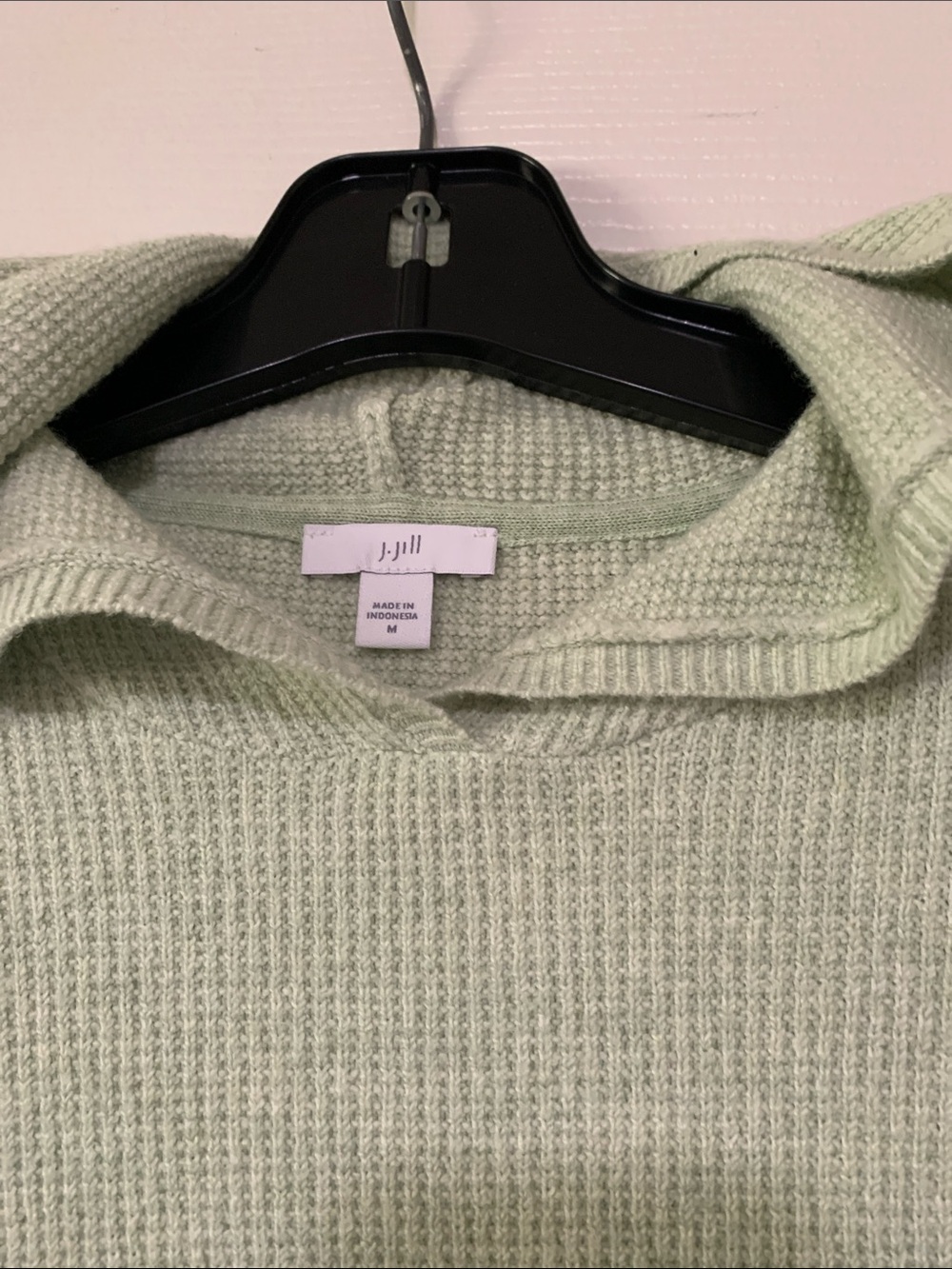 J. Jill Mint Green Cowl-Neck Knit Sweater